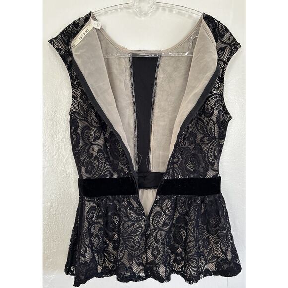 Mi Ami Lace Cami Top Black Velvet Bow Womens Small - Picture 5 of 8